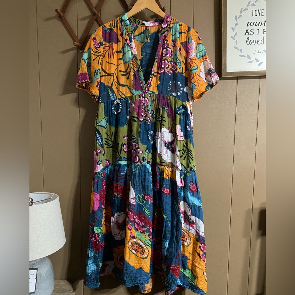 Anthropologie Colorful Floral dress